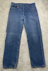 Jeans Levis Vintage Para Hombre 33x29 Lavado Oscuro 501 Pierna Recta Denim Hecho en EE. UU. - Imagen 1 de 10
