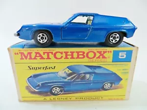 MATCHBOX SUPERFAST MB5 'LOTUS EUROPA'. BLUE. 5. SUPERB/BOXED. - Picture 1 of 12