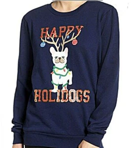 Cozy Zoe Holiday Sweatshirt X Small - Happy Holidogs! - Picture 1 of 1