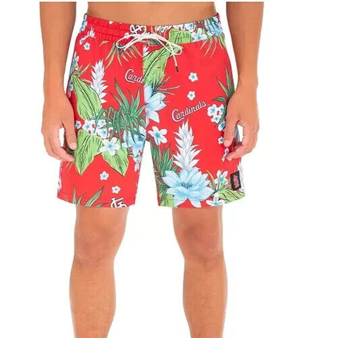 Men’s Size XL Hurley x ‘47 St. Louis Cardinals Cannonball Tropics Swim Shorts Cover