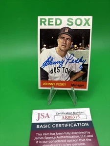 1964 Topps JOHNNY PESKY Signed Autographed Baseball Card JSA - Picture 1 of 2