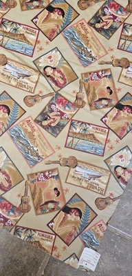 Hawaiian Deco Wear Furniture/ Chair Throw Vintage Postcard AOP 42x58 NWT - Image 1 of 4