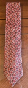 JZ BOULDER RICHARDS Men's 100% Silk Necktie USA Designer Geometric Red - Picture 1 of 5