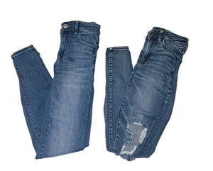 American Eagle Womens Size 0 Blue Ne(x)t Level Stretch Jegging 25x28 LOT OF TWO - Picture 1 of 9