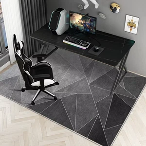 Gaming Teppich VIKAMA grau geometrisch rutschfest modern für Heim Deko - Bild 1 von 7