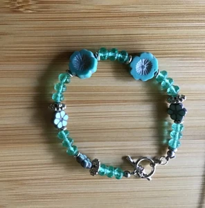 Türkis Boho inspiriert Armband - Bild 1 von 3