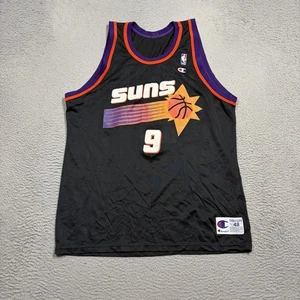 VINTAGE Phoenix Suns Dan Majerle Champion Basketball Jersey Size 48 XL Black USA - Picture 1 of 8