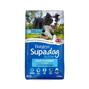 Burgess Supadog Chicken & Beef Highly Digestible Adult Dry Dog Food *12.5kg*PACK - Picture 1 of 5
