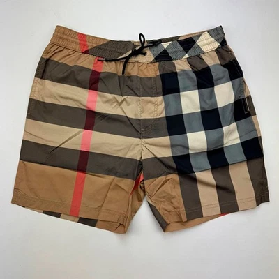 BURBERRY Check Drawcord Swim Shorts Men Swimwear Swimsuit - Image 1 of 4