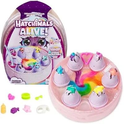6 мини-фигурок Hatchimals Alive Rainbow Hatchery раскрытие цвета - Изображение 1 из 4