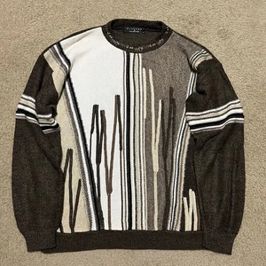 Protege Collection Coogi Style Strickpullover braun beige gestreift Large - Bild 1 von 7
