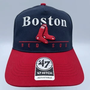Boston Red Sox '47 Marca Retro Enganche SnapBack Sombrero; Azul Marino/Rojo NUEVO OSFA - Imagen 1 de 6