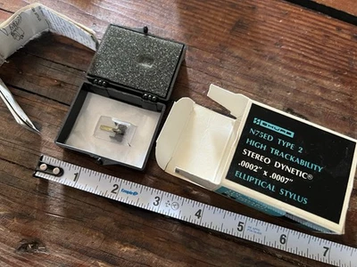 Lápiz óptico elíptico estéreo Shure N75ED tipo 2 de colección nuevo stock antiguo Foto 1 de 4