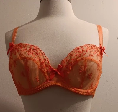 Sujetador de malla L’Agent Provocateur naranja brillante talla 34 D Foto 1 de 4
