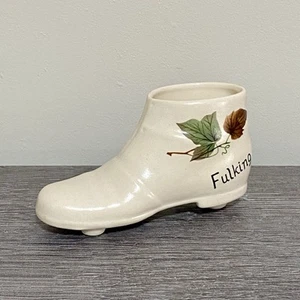Vintage Small Ceramic Boot Shoe Fulking New Devon Pottery Collectible VGC Rare - Picture 1 of 14