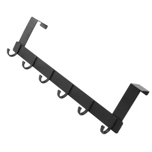 Ganchos para colgar puertas EE. UU. 6 ganchos espacio aluminio engrosado móvil montado en la pared abrigo - Imagen 1 de 22