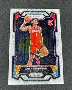 2023-24 Amen Thompson Panini Prizm White Sparkle Rookie #150 SP RC RARE - Picture 1 of 2