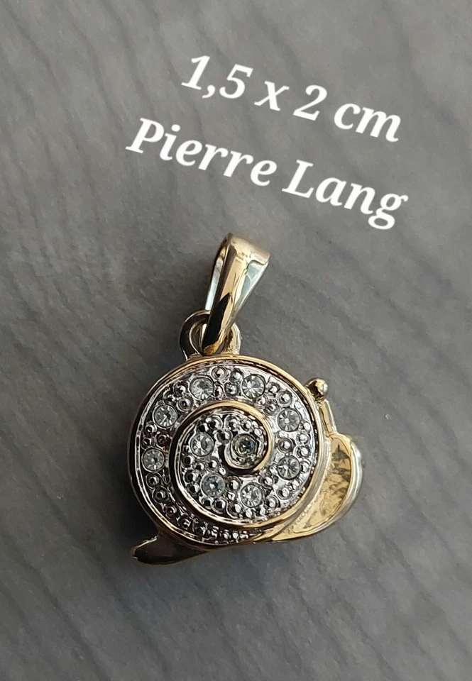 Pierre Lang Anhänger Kettenanhänger Feder Gold Zirkonia - Bild 1 von 1