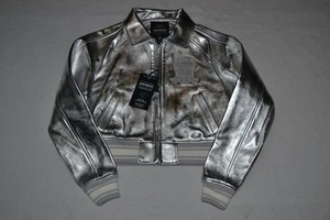 AUTHENTIC AVIREX WOMEN'S LIMITED EDITION CROPPED METALLIC ICON JACKET ALL SIZES - Picture 1 of 8