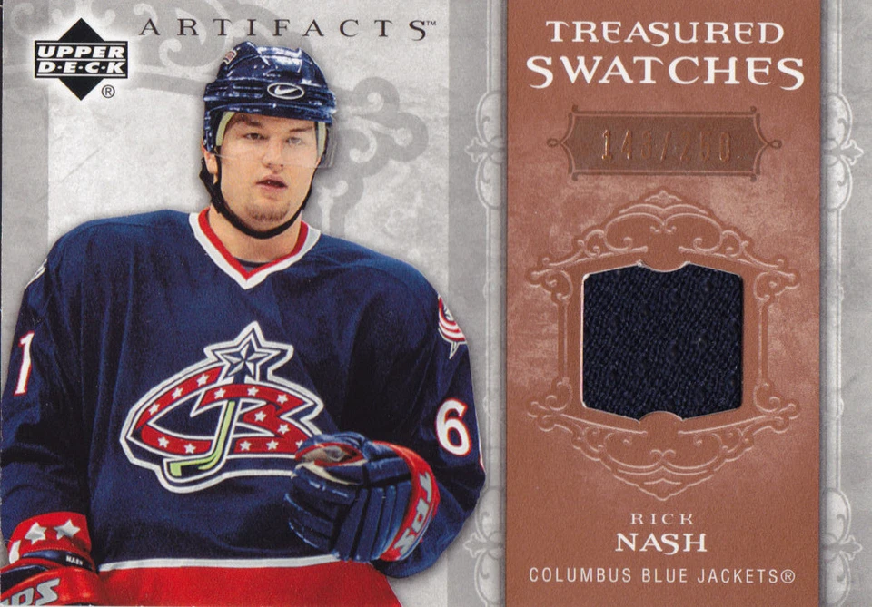 06-07 RICK NASH JERSEY 143/250 UD ARTIFACTS TREASURED SWATCHES #TS-RN  2006-07 - Image 1 of 1