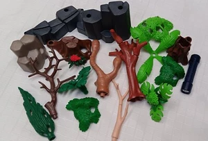 Playmobil Mixed Lot Trees Bushes Rocks  Jungle/Farm Flowers Pretend Building Toy - Picture 1 of 1
