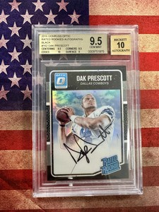 2016 Dak Prescott Panini Donruss Look Black Prizm RC Car/25 BGS Rookie