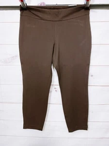 Express Womens Skinny Ankle High Rise Pull On Pants Size XL Brown - Picture 1 of 11