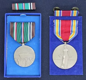 WWII European African Middle Eastern Campaign & Victory Medals With Ribbons - Picture 1 of 6