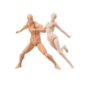 Drawing Figures For Artists Action Figure Model Human Mannequin Man/Woman Set AU - Picture 1 of 17