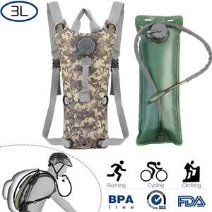 Tactical Hydration Pack 3L Water Bladder Adjustable Water Drink Backpack - Picture 1 of 14