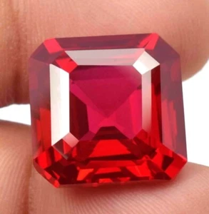 17.90 Ct. Brazilian Red Topaz Square Cut Faceted AAA+ Loose Gemstone @Women Gift - Picture 1 of 7