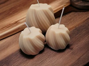 Twisted Pillar 3pc Candle Set - Picture 1 of 12