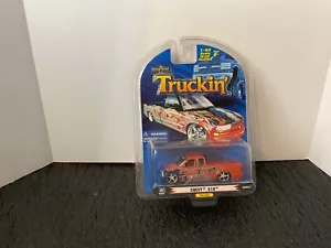 1/64 1 BADD RIDE TRUCKIN FORD F-150 ORANGE WITH BLUE FLAMES B2 - Picture 1 of 1