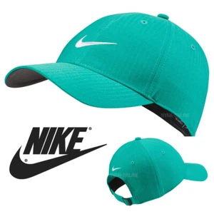 NUEVA GORRA DE BÉISBOL Nike Swoosh verde lisa golf legacy 91 tech gimnasio ajustada sombrero pico - Imagen 1 de 3