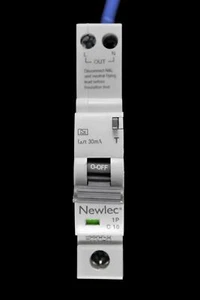 NEWLEC 10 AMP TYPE C 6kA 30mA RCBO NLRCBC1030C COMPACT - Picture 1 of 7