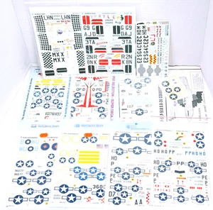 Lot of 11 1:48 WWII American Aircraft Model Decals - (P-51, P-47) - Picture 1 of 3