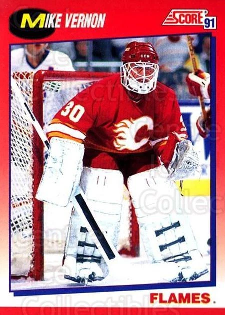 1991-92 Score Canadian Bilingual #80 Mike Vernon - Image 1 of 1