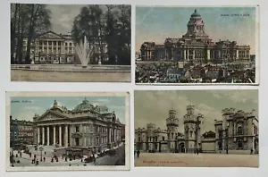 4 Antique Postcards Carte Postale Bruxelles Brussels Belgium Prison Palace 1900s - Picture 1 of 2