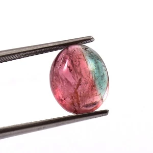 WATERMELON TOURMALINE OVAL 4.95 CTS SMOOTH CABOCHON - Picture 1 of 3