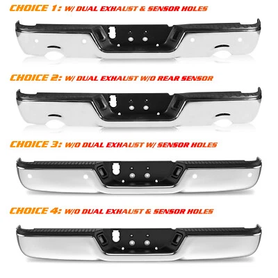 [anti-collision] For 2009-2018 Dodge Ram 1500 10-12 2500 3500 Chrome Rear Bumper - Image 1 of 4