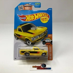 Chevy LUV #148 personalizado '72 * amarillo * Hot Wheels 2016 * HA12 HA26 - Imagen 1 de 2
