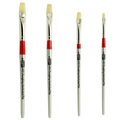 AS-102 Chungking White Hog Bristle Flats Brush Set 4 pcs - image 1 of 4