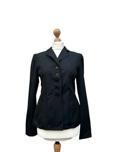 Miu Miu Vintage Black Blazer Cotton Jacket Size IT 44 fits M / US 8 / EU 38 - Picture 1 of 8