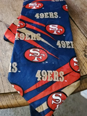 San Francisco SF 49ers Team NFL Men's Necktie 100% Silk 57" x 3.75" Made in USA Cover