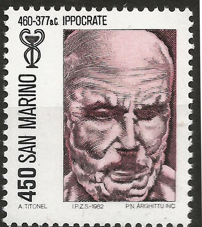 Hippocrates of Kos Greek Physician Mint Never Hinged Stamp San Marino, Italy - Image 1 of 1