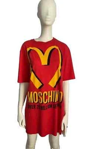 AW14 MOSCHINO Couture Jeremy Scott McDonald's Red Oversized t-Shirt Jersey Dress - Picture 1 of 5