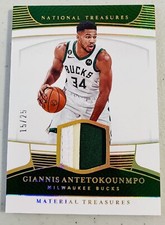 Giannis Antetokounmpo 15/25 Patch 2022-23 Panini National Treasures Basketball