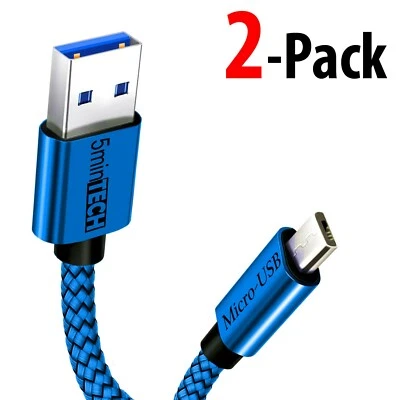 [2-PACK] Micro USB Charging Cord Cable  - Image 1 of 3