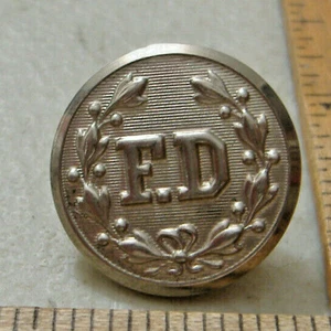 F. D.~FIRE DEPARTMENT BUTTON~WATERBURY COS. CONN. ~B - Picture 1 of 4