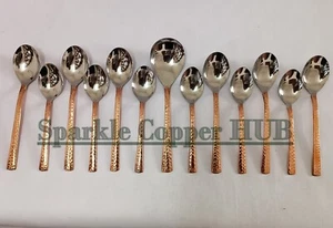 Acero Inoxidable Cobre Kitchen Hotel Vajilla 6 Té, 6 Postre, 1 Sirviendo Cuchara - Imagen 1 de 9
